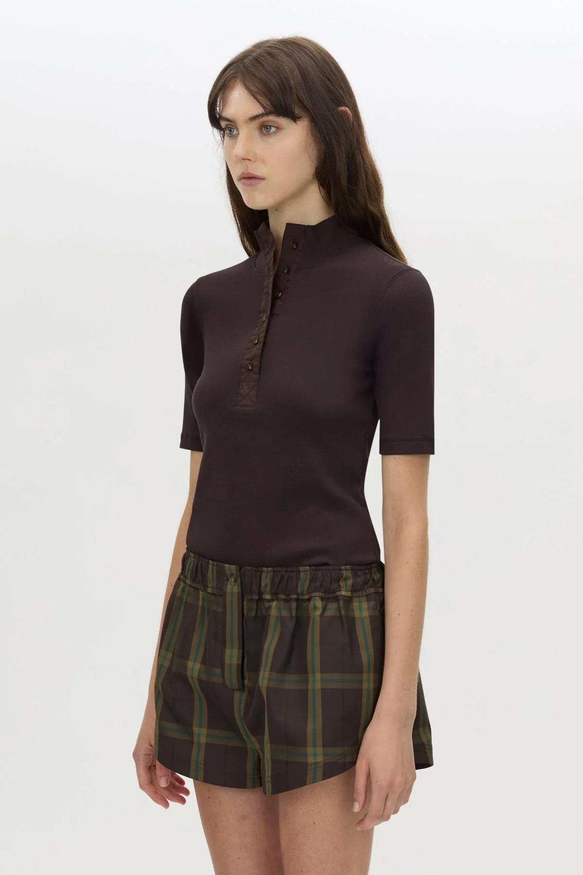 Aubrey Elbow Sleeve Rib Top - Image 2