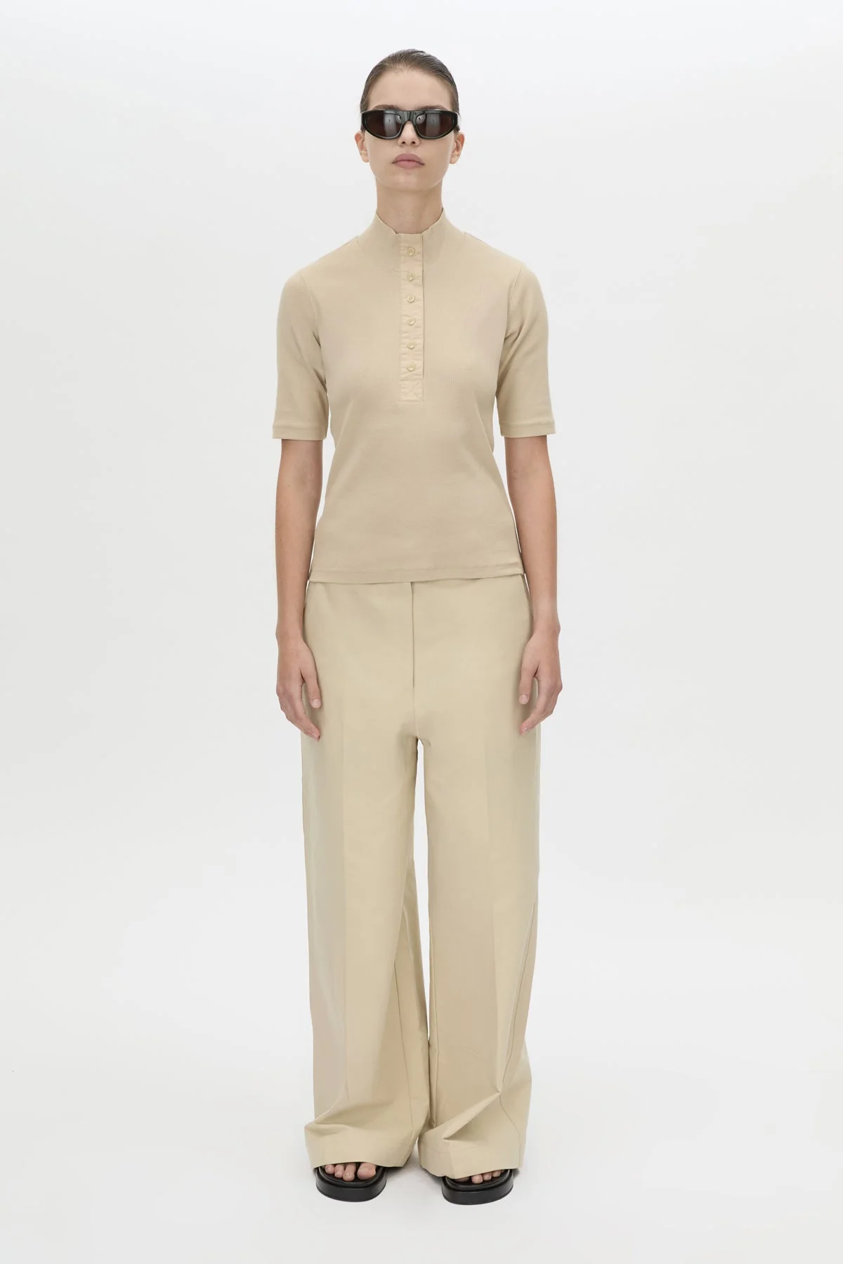 Aubrey Elbow Sleeve Rib Top - Image 3