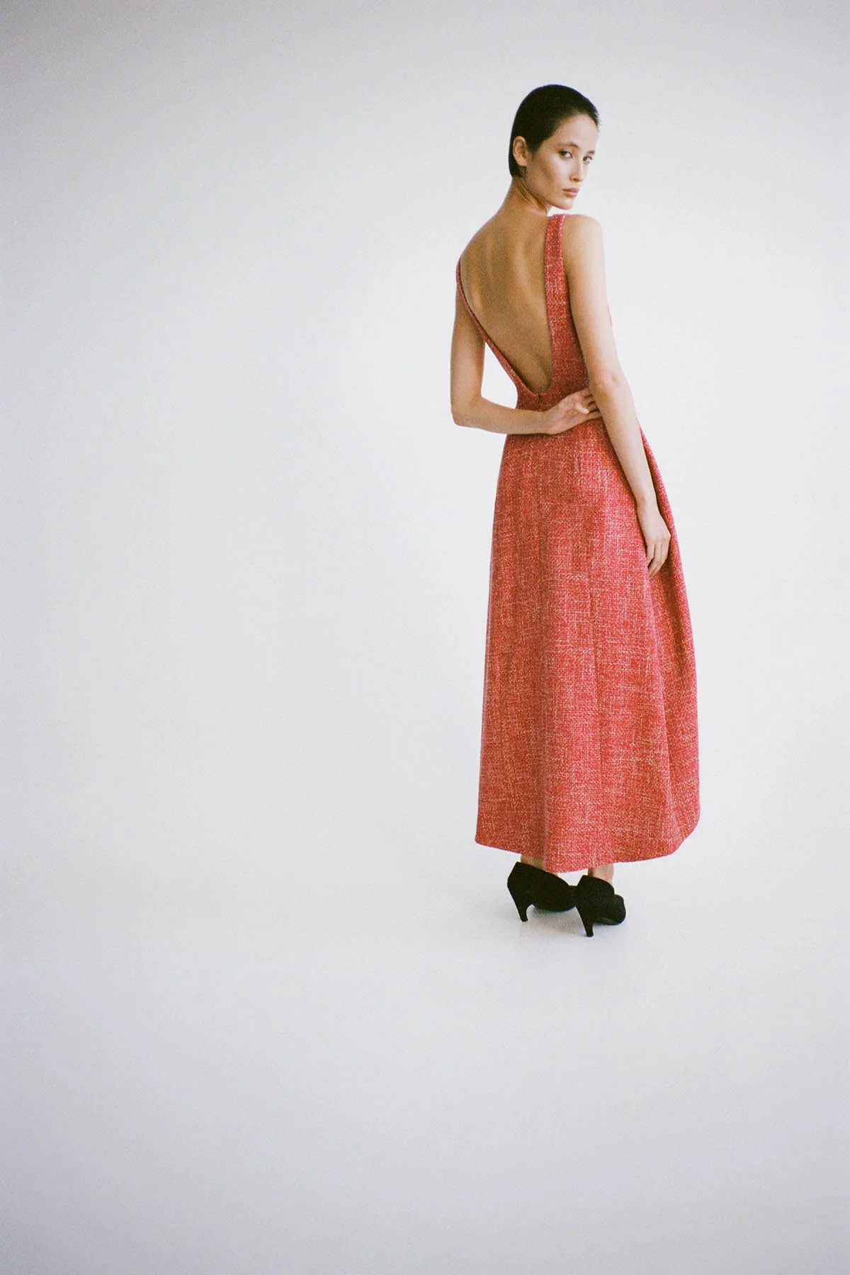 Carmine Scoop Back Midi Dress - Image 3