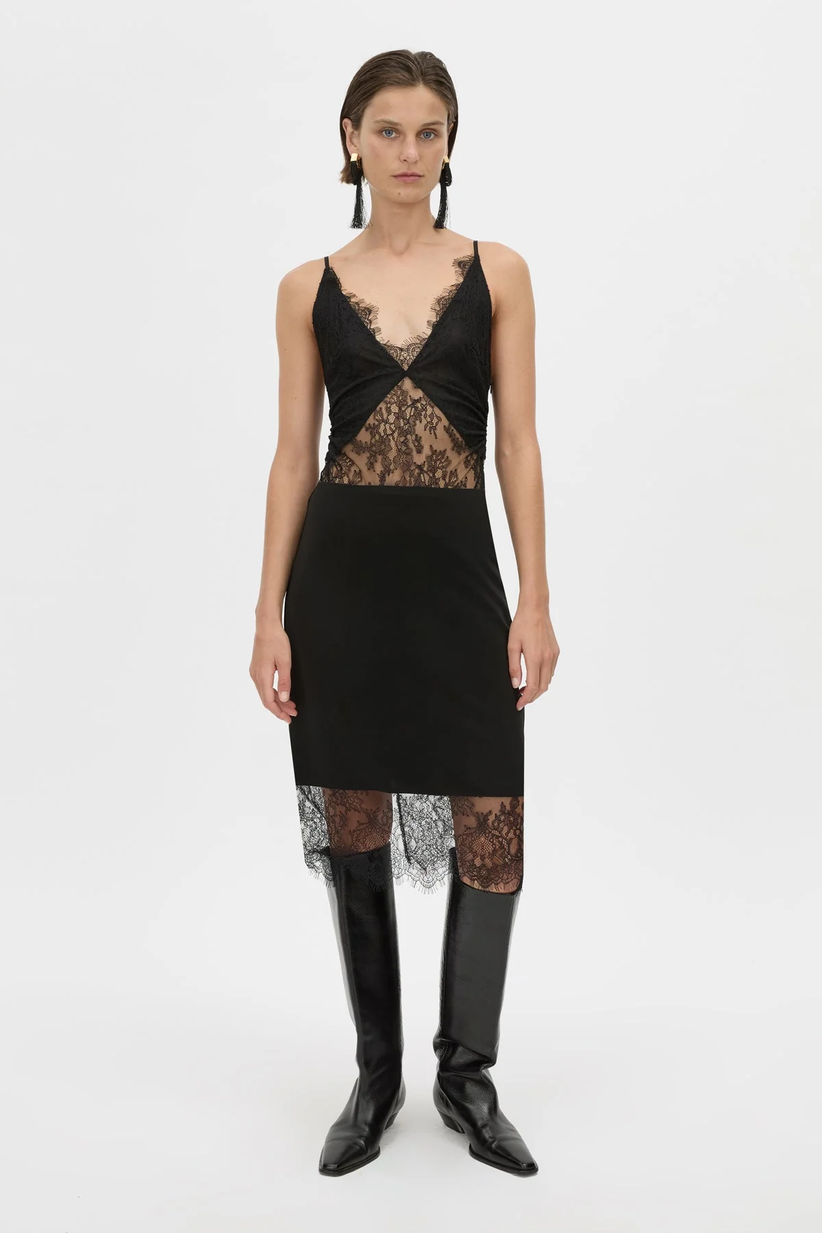Cora Lace Trim Pencil Skirt - Image 3