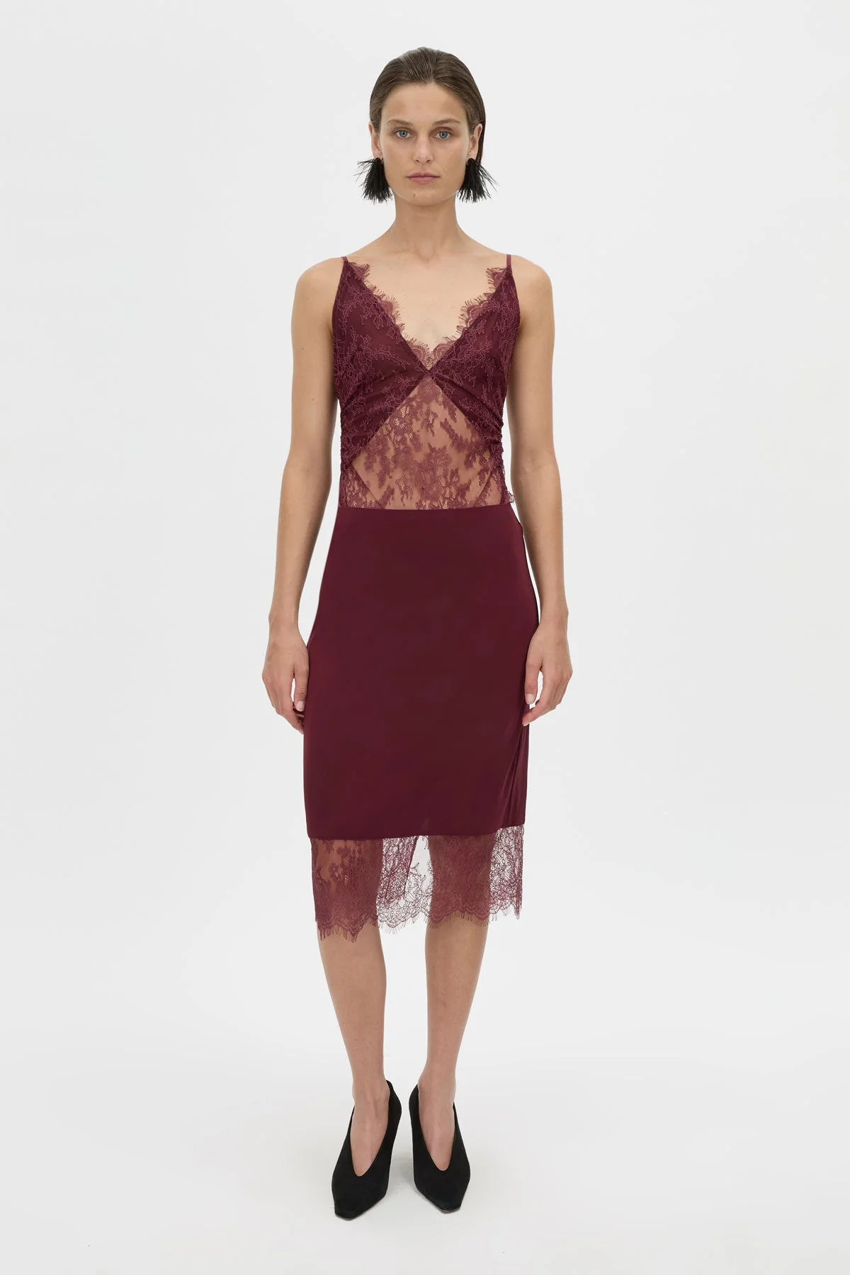 Cora Lace Trim Pencil Skirt - Image 3