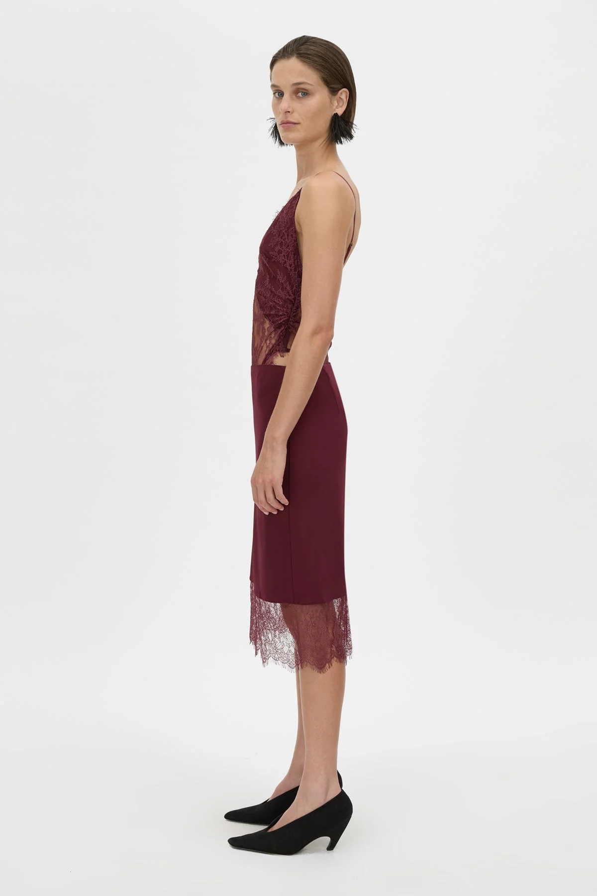 Cora Lace Trim Pencil Skirt - Image 4
