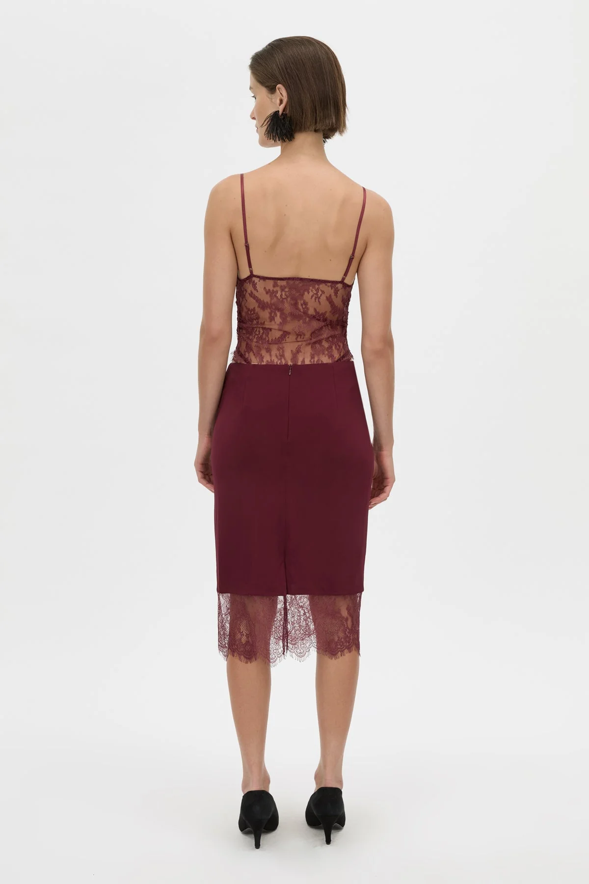 Cora Lace Trim Pencil Skirt - Image 5
