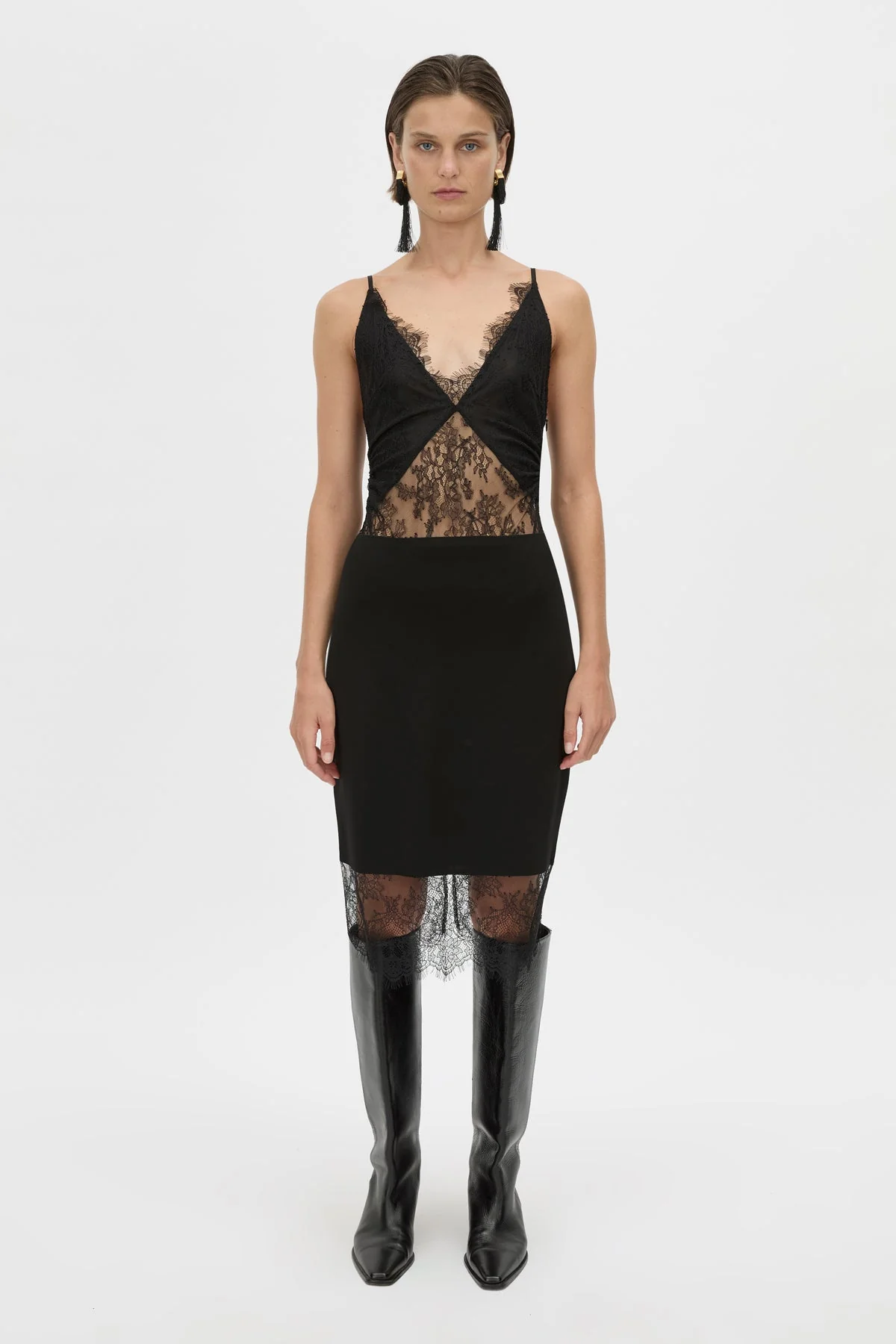 Cora V Neck Lace Bodysuit - Image 3