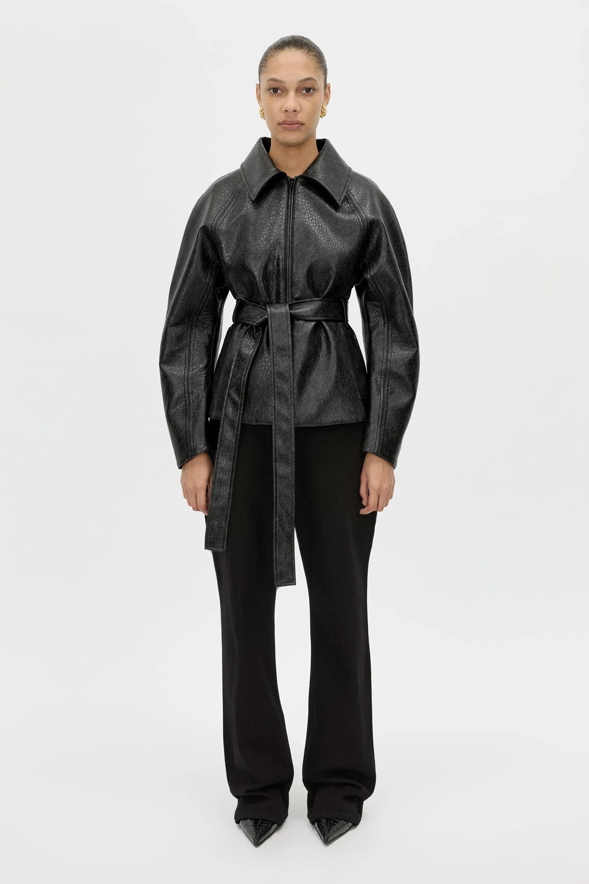 Oreno Croc Belted Jacket - Image 3