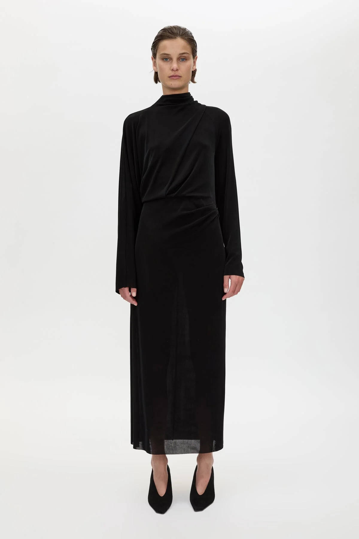 Ravine Draped Sleeve Dress - Image 3