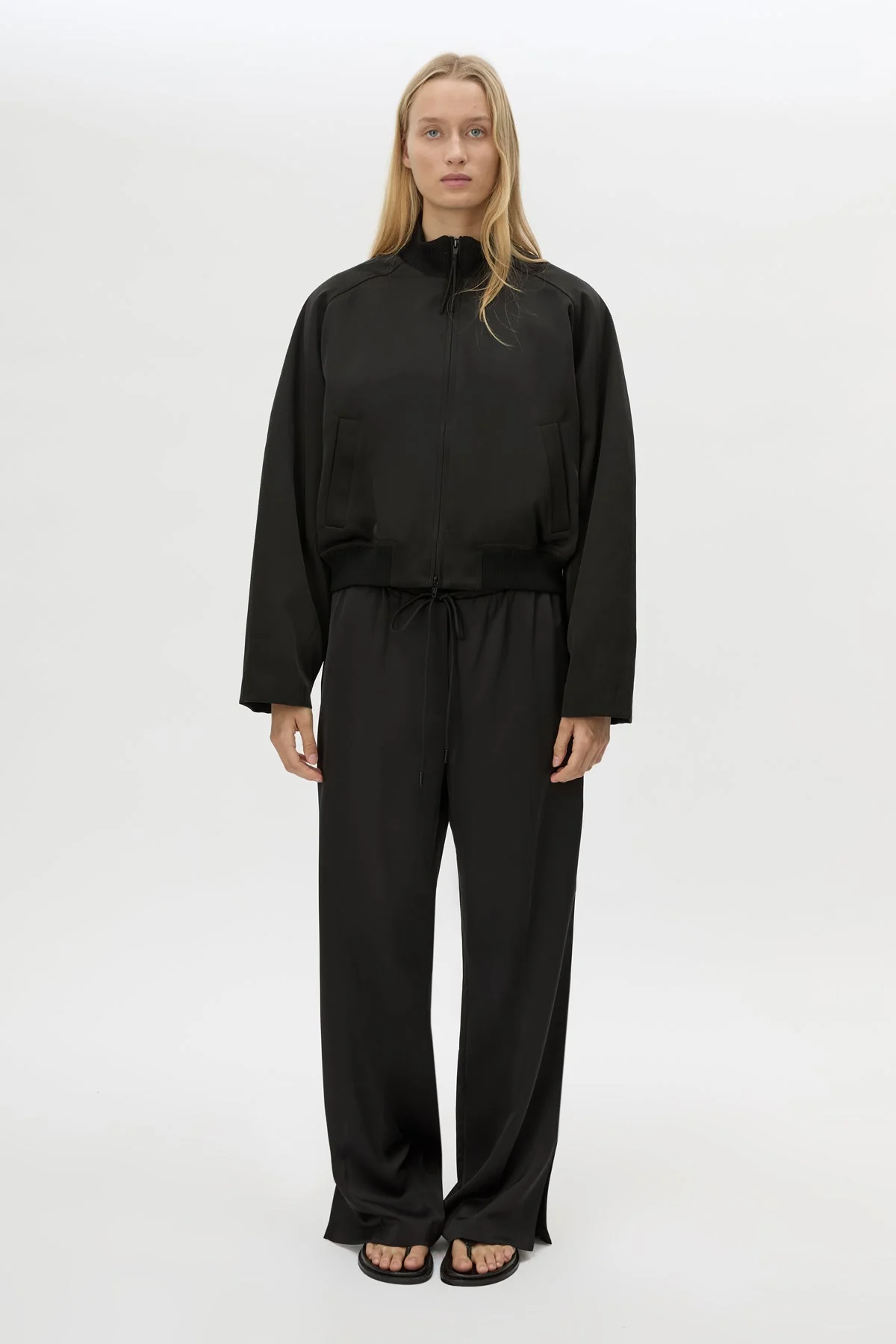 Tamar Satin Bomber Jacket