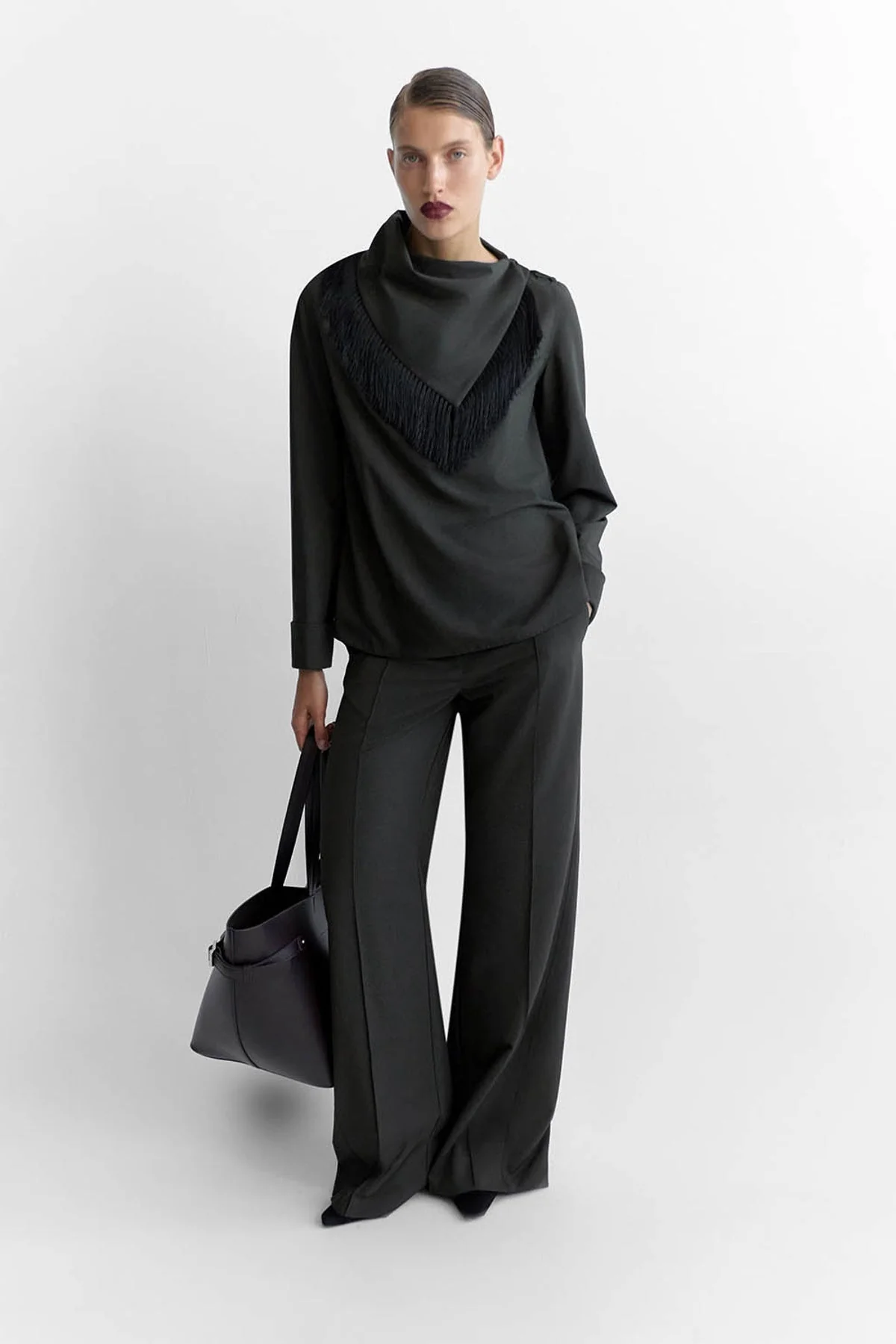 Una Drape Collar Shirt - Image 3