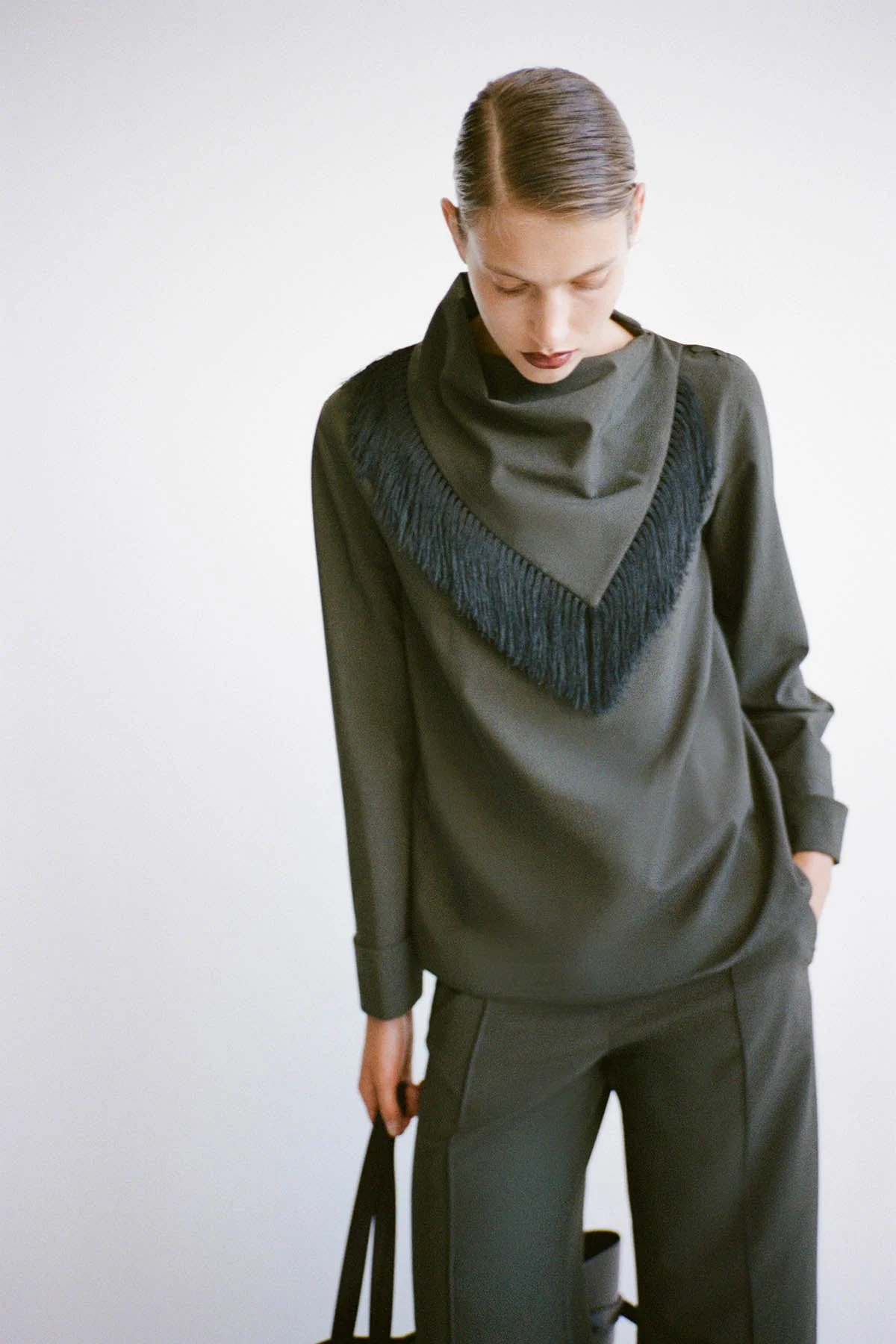 Una Drape Collar Shirt - Image 7