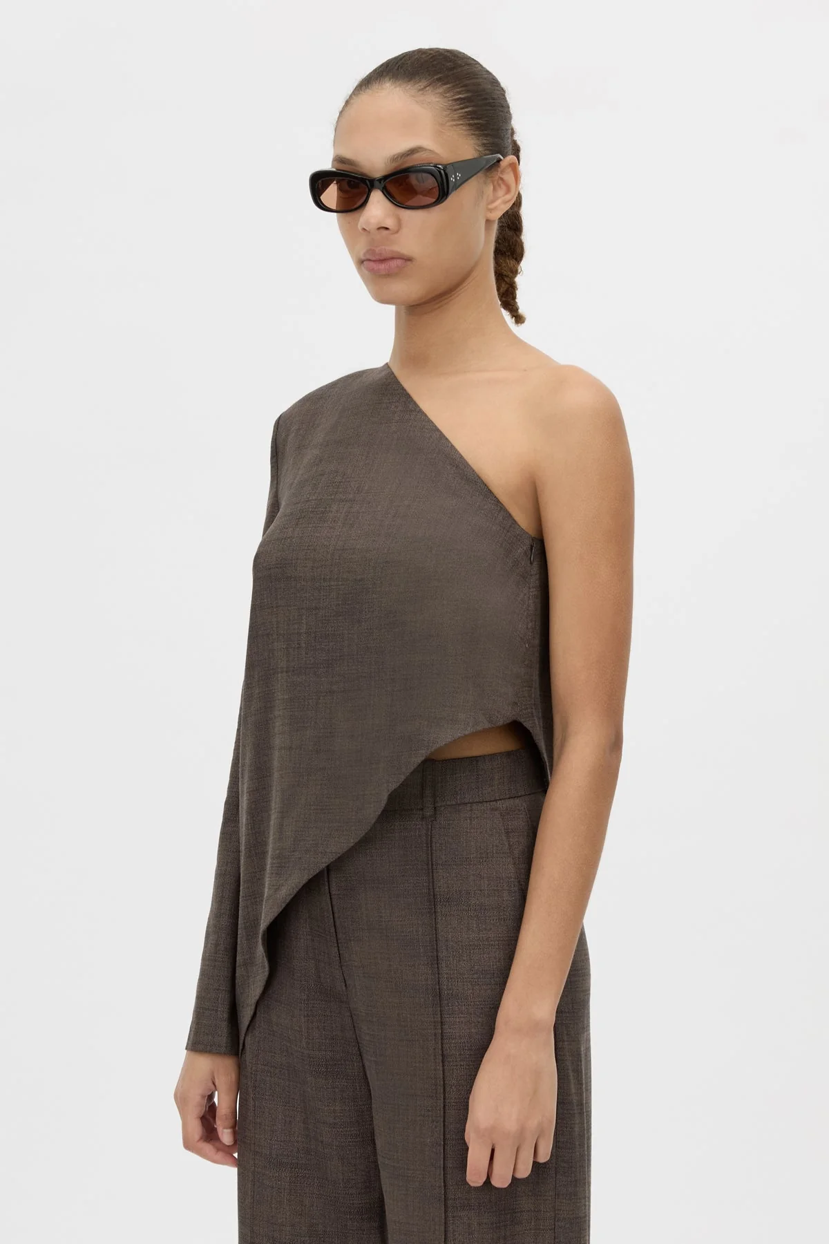 Verna Asymmetric Shoulder Top - Image 2