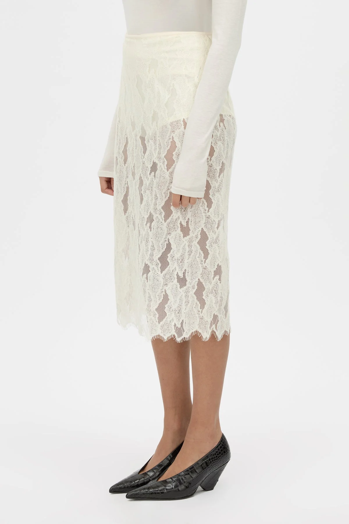 Zemira Lace Midi Skirt - Image 3